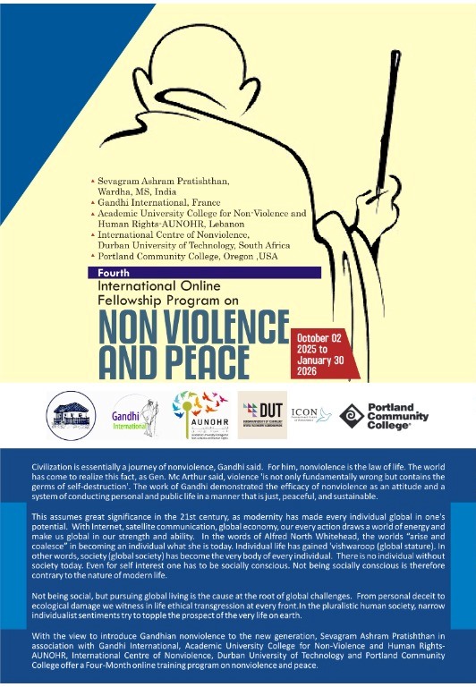 International Online Fellowship Programme on Nonviolence & Peace