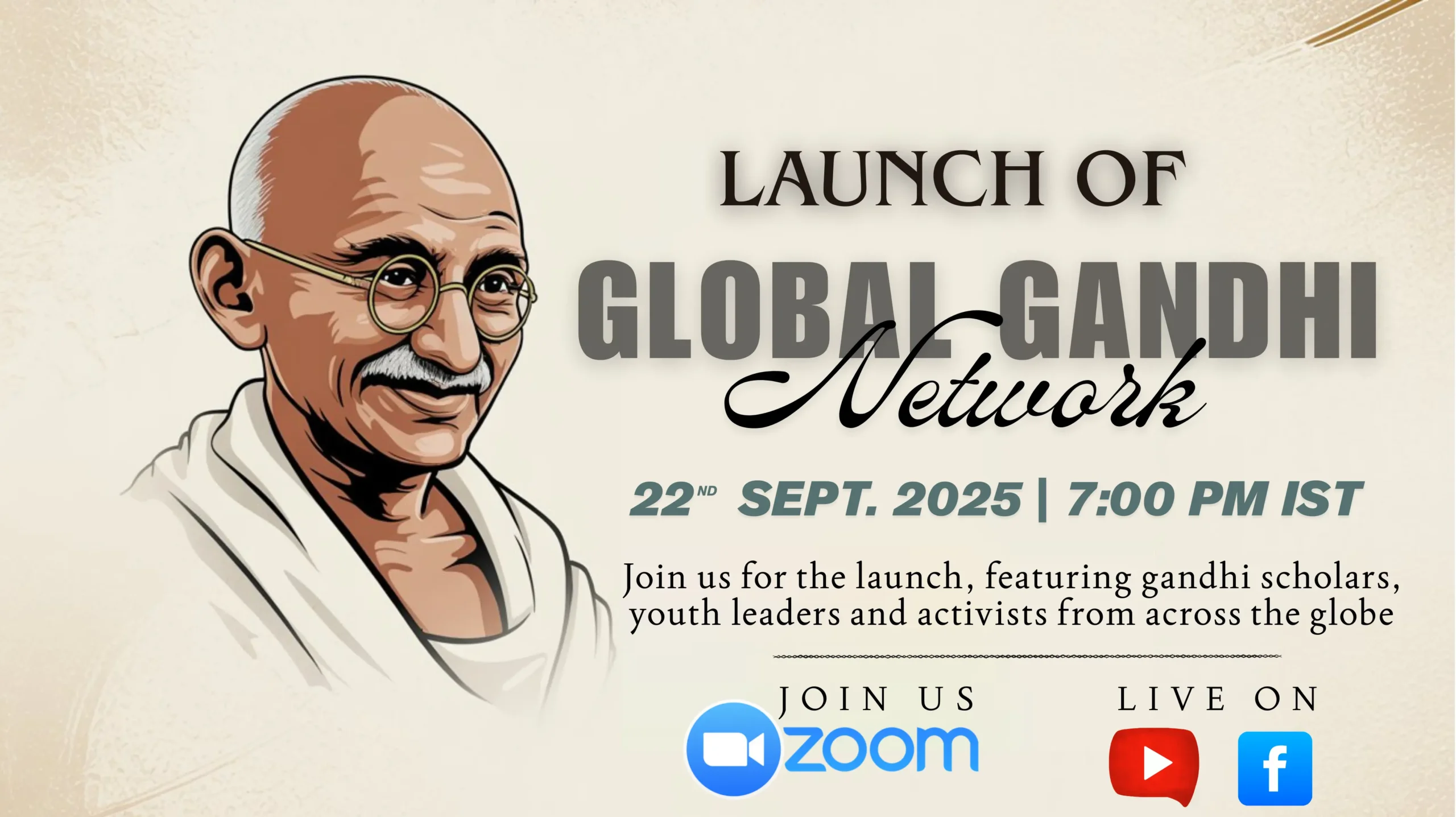 Join the Global Gandhi Network Launch on 22nd September 2025