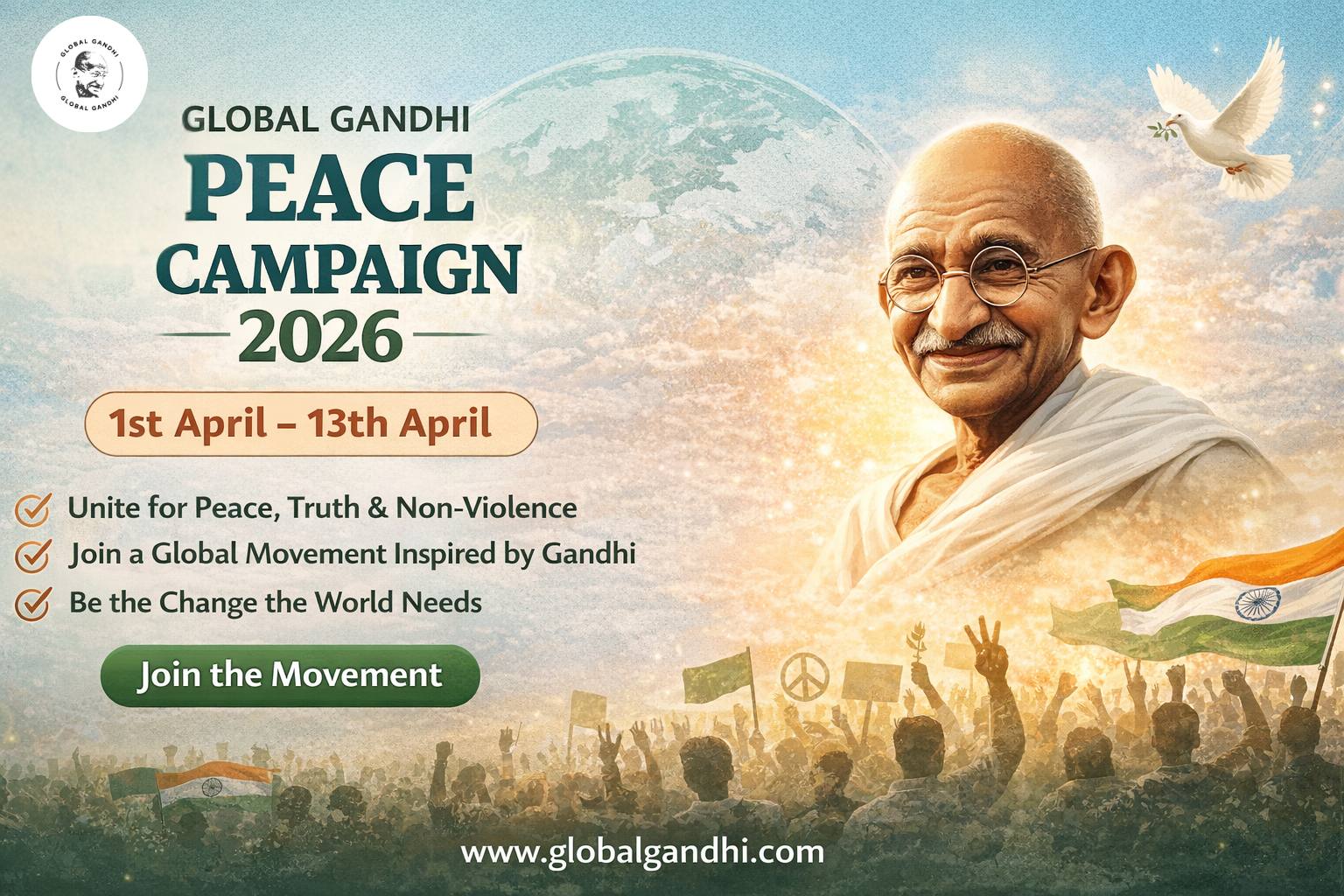 Global Gandhi Peace Campaign 2026: A Call for Truth, Non-Violence & Global Unity