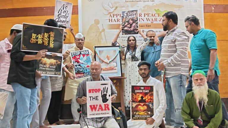 प्रसिद्ध गांधी चिंतक ई.पी. मेनन ने विश्व शांति उपवास को दिया समर्थन