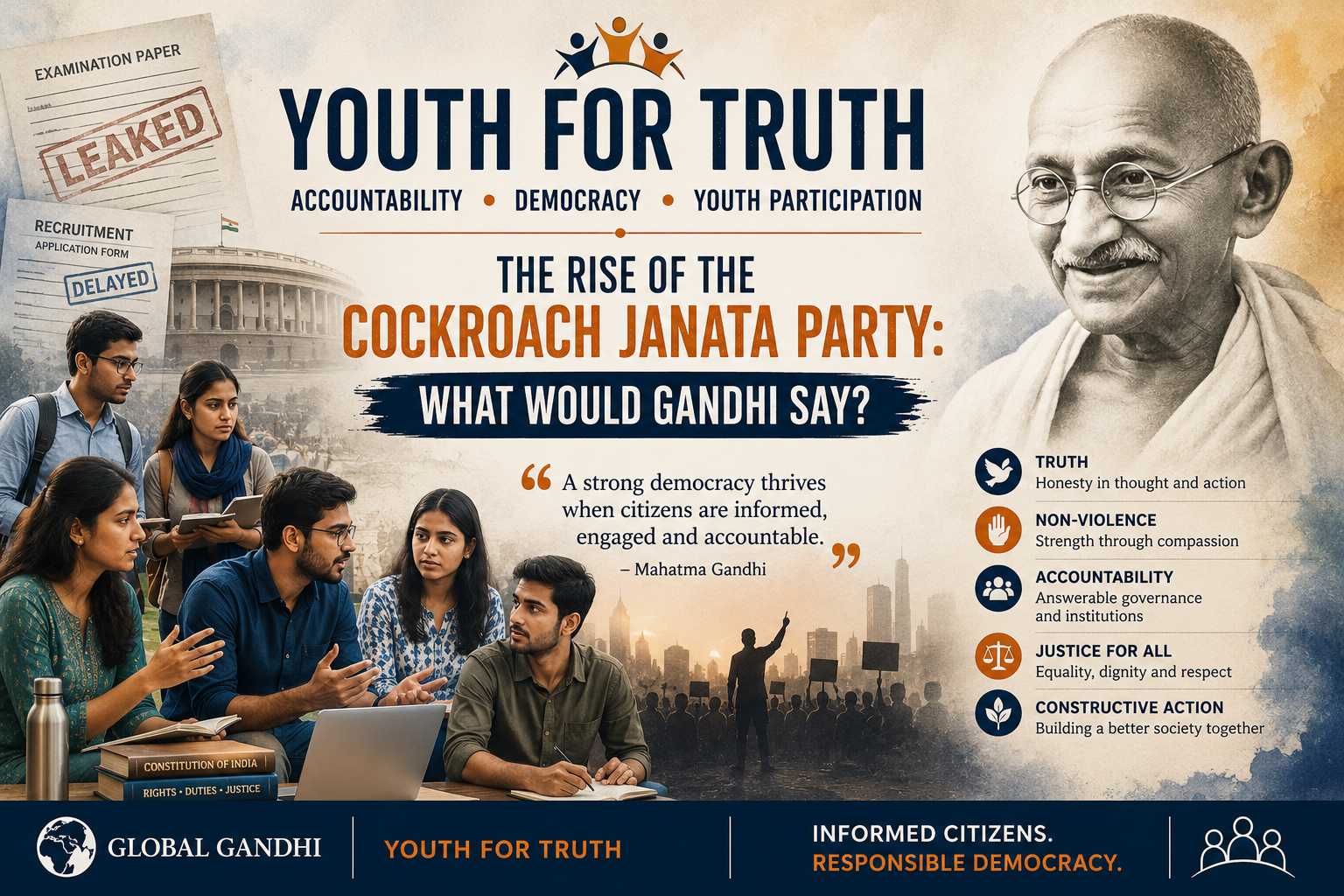 Youth For Truth Explores Accountability, Youth Participation, and Gandhian Values in Contemporary India