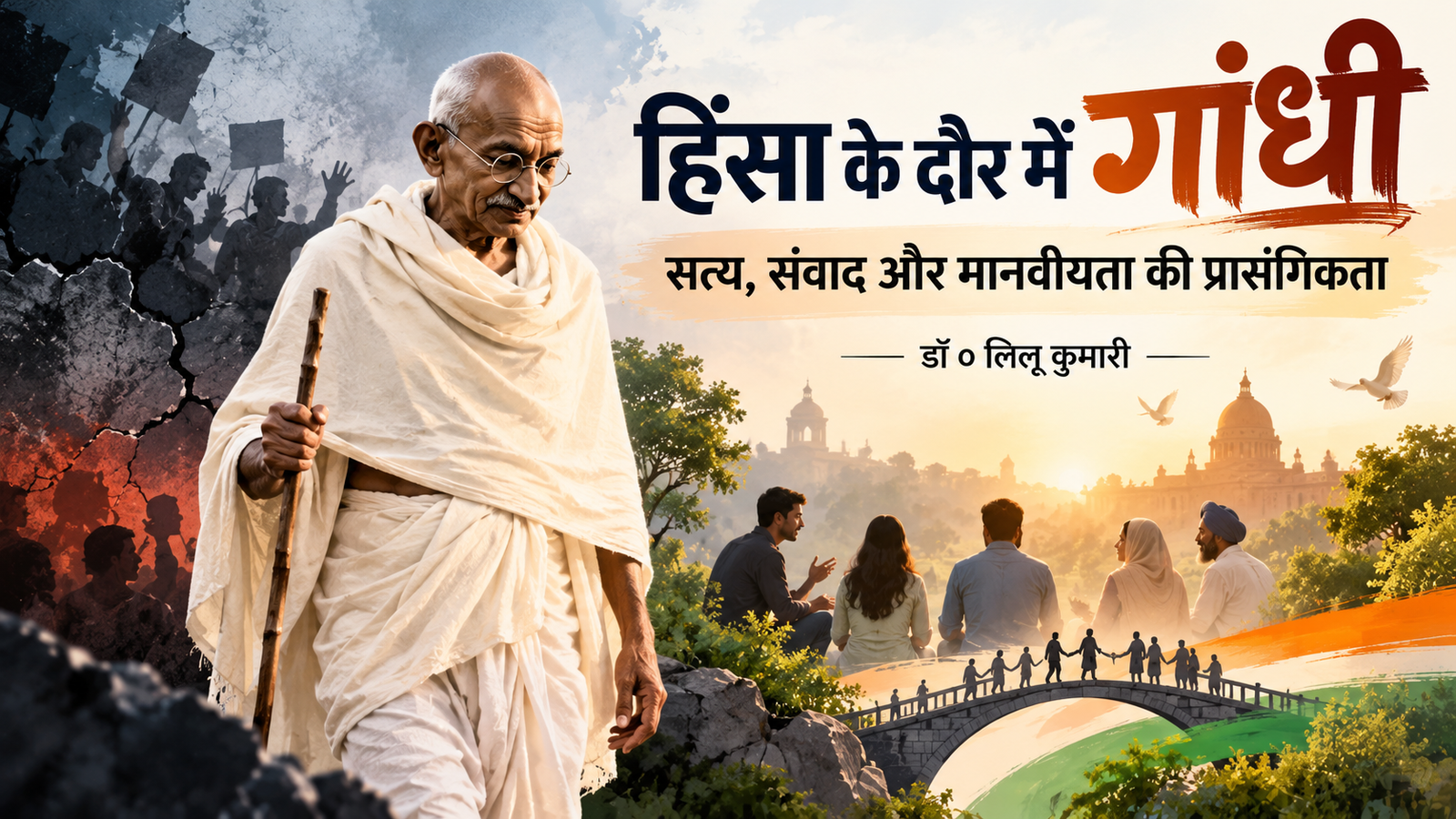 हिंसा के दौर में गांधी : सत्य, संवाद और मानवीयता की प्रासंगिकता